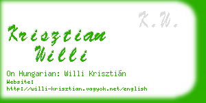 krisztian willi business card